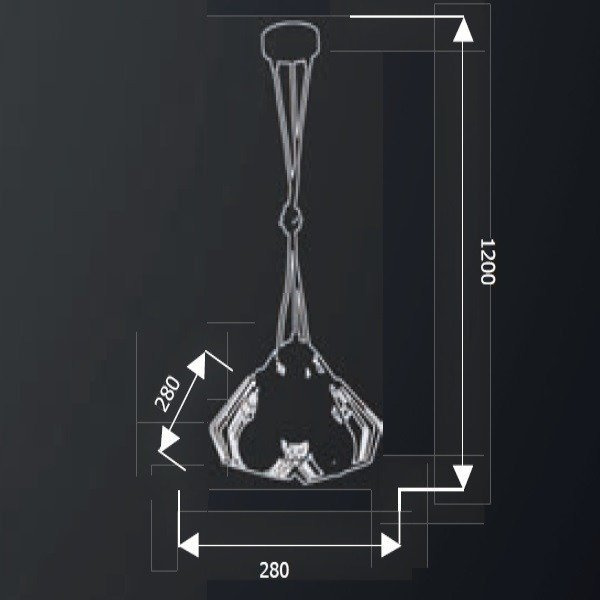 Lampa wisząca FERRO WHITE III