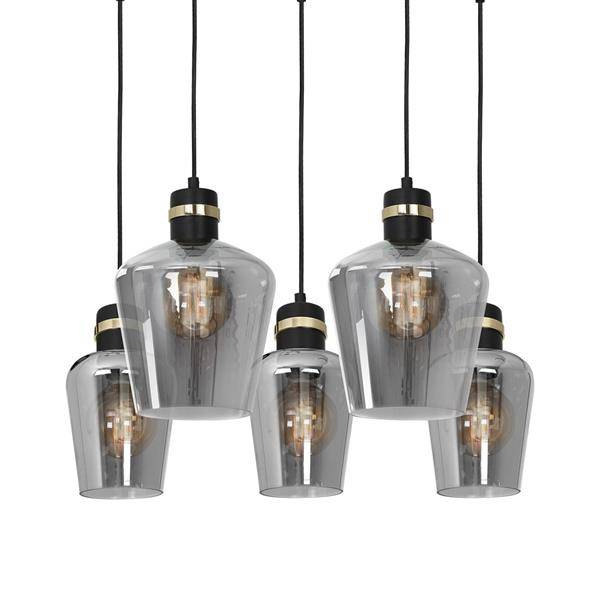 Lampa wisząca prostokąt RICHMOND BLACK / GOLD MLP6543