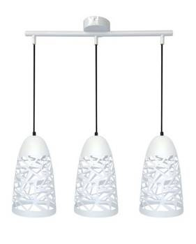 Lampa wisząca biała 3xE27 59cm SABRIN 33-54876
