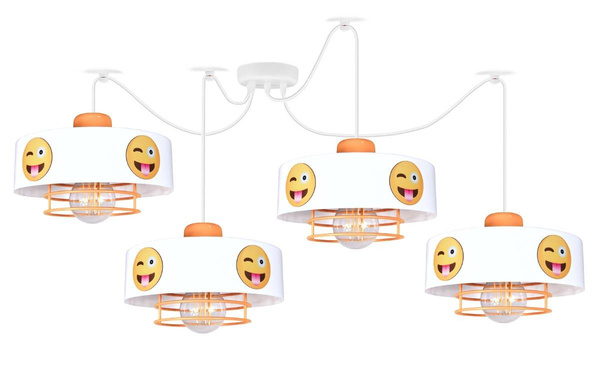 Lampa sufitowa do pokoju dziecka uśmiechnięte emotki typ pająk Smile 3xE27 Led 