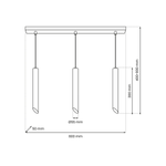 Lampa wisząca CORTE, MLP8829, czarna, 3x8W GU10