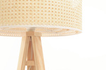 Lampa podłogowa w stylu boho z naturalnego rattanu Rotang