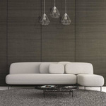 Lampa wisząca nowoczesna druciana listwa ALMA III biały szer. 60cm