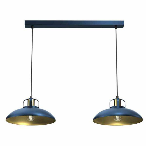 Lampa wisząca FELIX NAVY BLUE/GOLD 2xE27