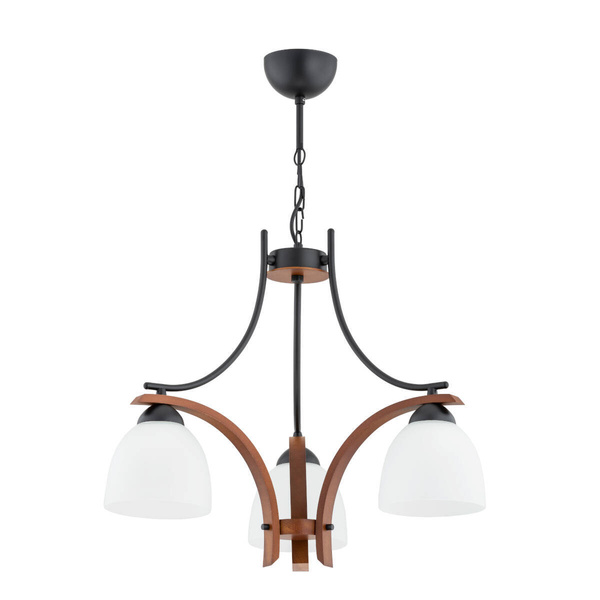 Lampa wisząca BAFIA dł. 52cm 3xE27 | brązowy/czarny