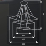 Nowoczesna lampa NIX III LED black 80cm