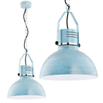 Lampa wisząca zwis MEDINA niebieski/biały śr. 37,5cm