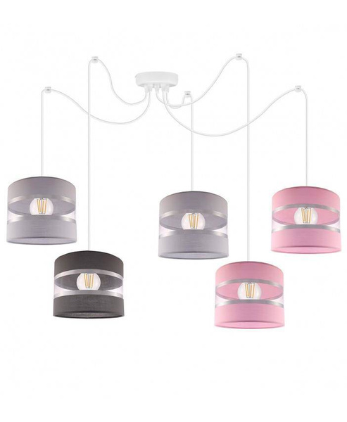  Lampa do pokoju dziecięcego typu pająk, kolorowe abażury