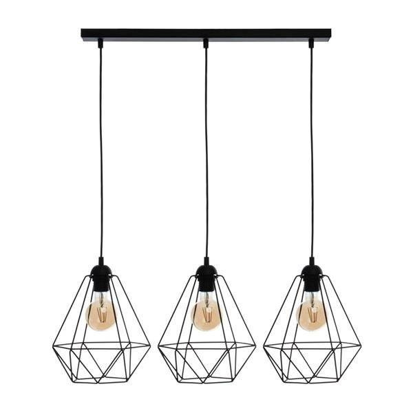 Lampa wisząca BASKET BLACK 3xE27