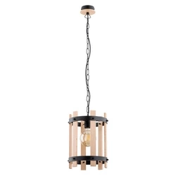 Lampa wisząca ALFA LANTUS DREWNIANA 1xE27 25cm | 61122