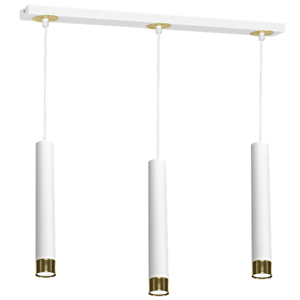 Nowoczesna lampa wisząca DANI WHITE/GOLD 3xGU10 MLP6236