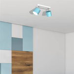 Lampa sufitowa DIXIE BLUE 2x GX53 szer. 24cm | niebieski