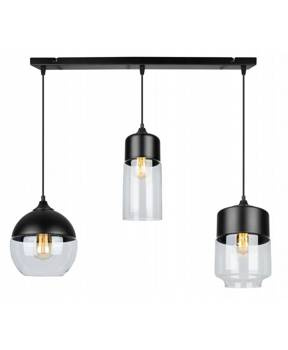 Nowoczesna Lampa Wisząca z Asymetrycznymi Szklanymi Kloszami