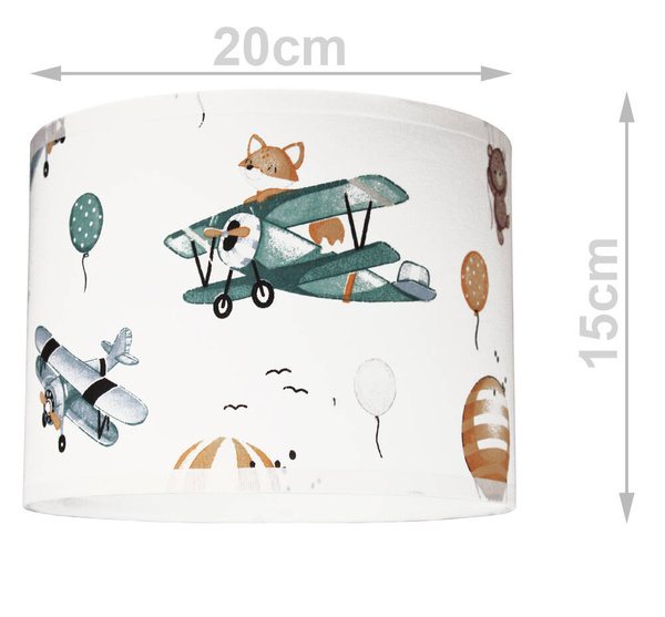  Lampa sufitowa do pokoju dziecka podwójna Samolot 2xE27