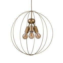 Lampa wisząca druciana zwis BULLET złoty śr. 45cm