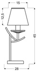Lampka stołowa nocna patynowa abażur żółty E14 Valencia Candellux 41-84593