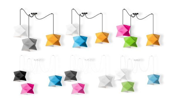 Lampa wisząca do pokoju dziecka typu pająk kolorowa Diament Spyder 3