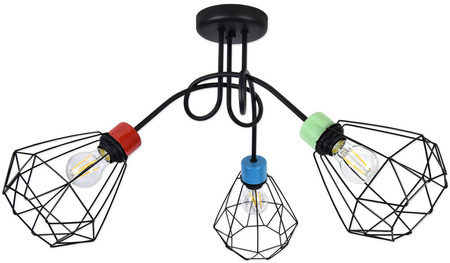 Lampa sufitowa dla dziecka w stylu loft Edison Druciak 3