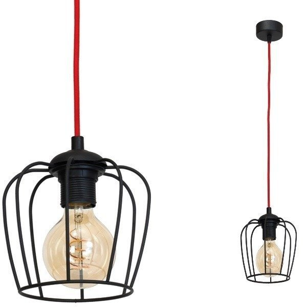 Lampa wisząca VINTAGE ROSSO BLACK
