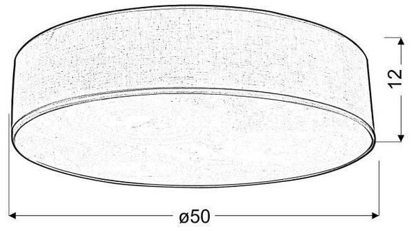 Lampa sufitowa okrągła kremowa 3x40W E27 50cm Kioto Candellux 31-64714