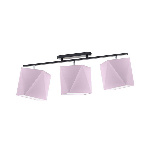 Lampa sufitowa do pokoju dziewczynki różowa Pastelowy Diamencik