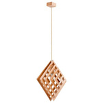 Lampa wisząca zwis ZOLTAN drewno śr. 46cm