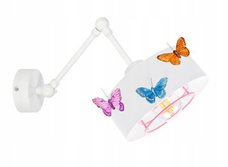 Lampa ścienna do pokoju dziewczynki Motylek SP1