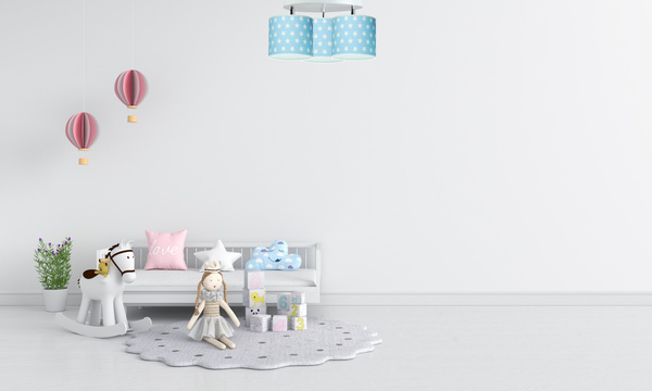 Lampa sufitowa do pokoju dziecka 3-punktowa w Gwiazdki Koło 3xE27 Led 