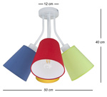 Lampa sufitowa do pokoju dziecka kolorowe abażury Bloom 4xE27 Led 