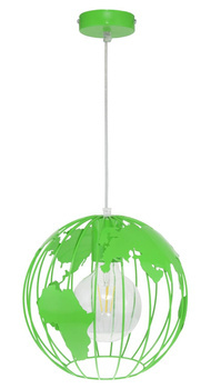 Lampa sufitowa do pokoju dziecka zielona nowoczesna Globus 1XE27