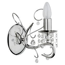 Kinkiet świecznik ASTOR kryształki chrom