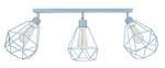 Lampa sufitowa do pokoju dziecka niebieska- nowoczesny druciak w stylu loft Carmen 3xE27