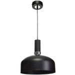 Nowoczesna lampa wisząca MALMO BLACK/CHROME 1xE27 MLP6203
