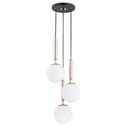Lampa wisząca ALFA VOLDA PICOLO CZARNO-ZŁOTA 3xE14 28cm | 62202