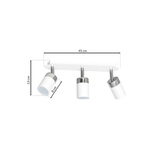 Lampa sufitowa nowoczesna reflektorek spot JOKER III biały szer. 45cm