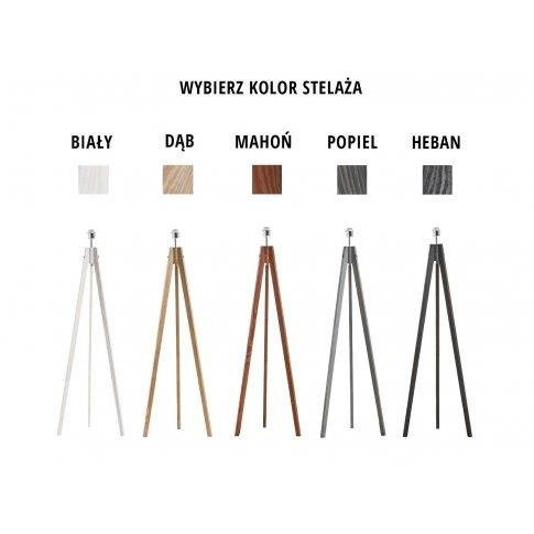 Lampa podłogowa do pokoju dziewczynki drewniana Magiczny Cylinder różowy abażur 1XE27