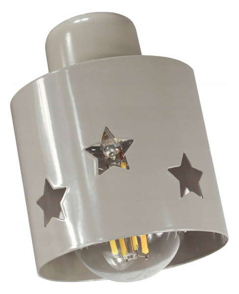 Lampa sufitowa do pokoju dziecięcego szara Star Loft 3