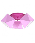 Lampa sufitowa dla dziewczynki różowe abażury Diament 3xE27 Led