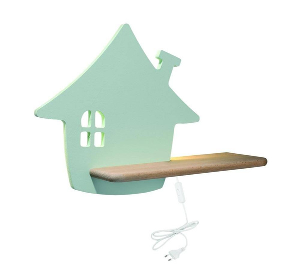 Lampa kinkiet półeczka 5W LED 4000K IQ Kids House miętowy 21-85214