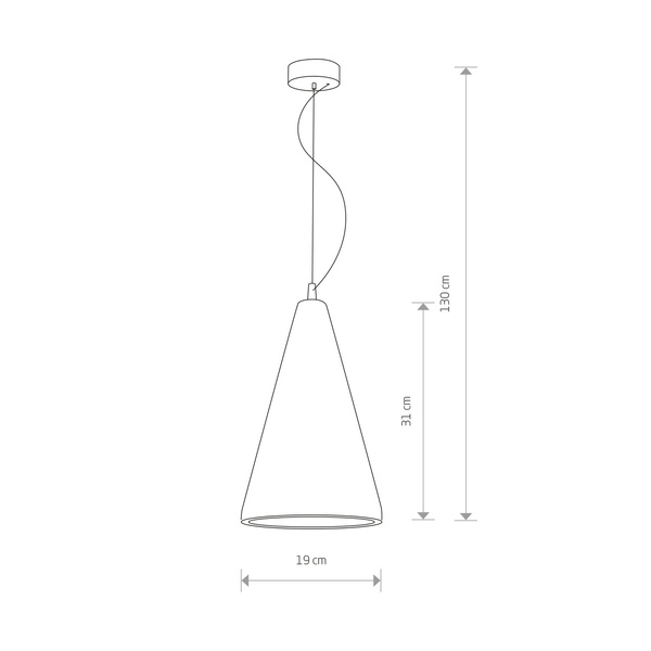 Zwis beton VOLCANO lampa betonowa