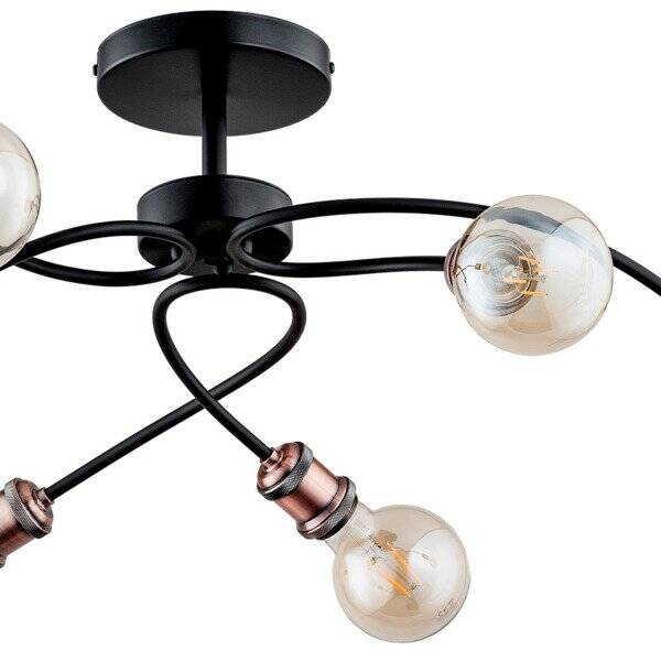 Lampa retro HELIX MIEDŹ 68cm