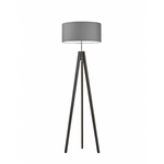 Lampa podłogowa do pokoju dziecka Magiczny Cylinder drewniana niebieski abażur 1XE27