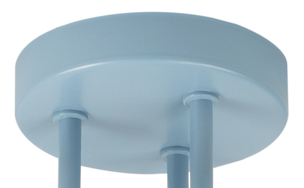 Lampa sufitowa do pokoju dziecka niebiesko-biała SERCA LOFT 3xE27