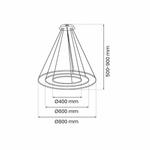 Designerska lampa wisząca ROTONDA GOLD 93W LED | Złota