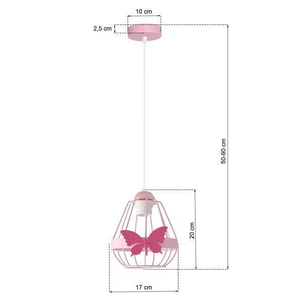 Lampa wisząca KAGO PINK 1XE27 MLP4927