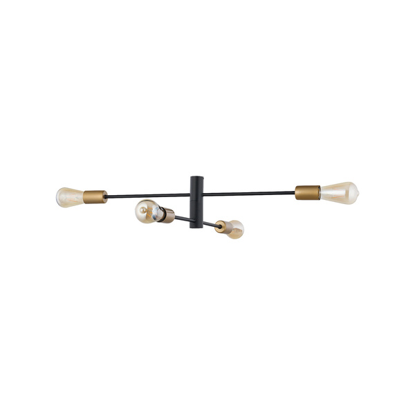 Plafon wewnętrzny loftowy ROTOR IV E27 60W dł. 83cm | czarny