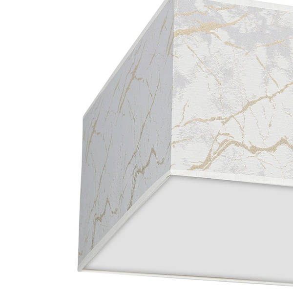 Kwadratowy plafon do salonu SENSO Black/Gold 50 cm 3xE27 | czarny złoty