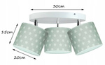 Lampa sufitowa do pokoju dziecka 3-punktowa w Gwiazdki Koło 3xE27 Led 