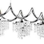 Lampa wisząca listwa kryształowa HELISA chrom/transparentny szer. 80cm