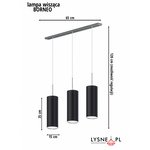Lampa wisząca BORNEO 3xE27